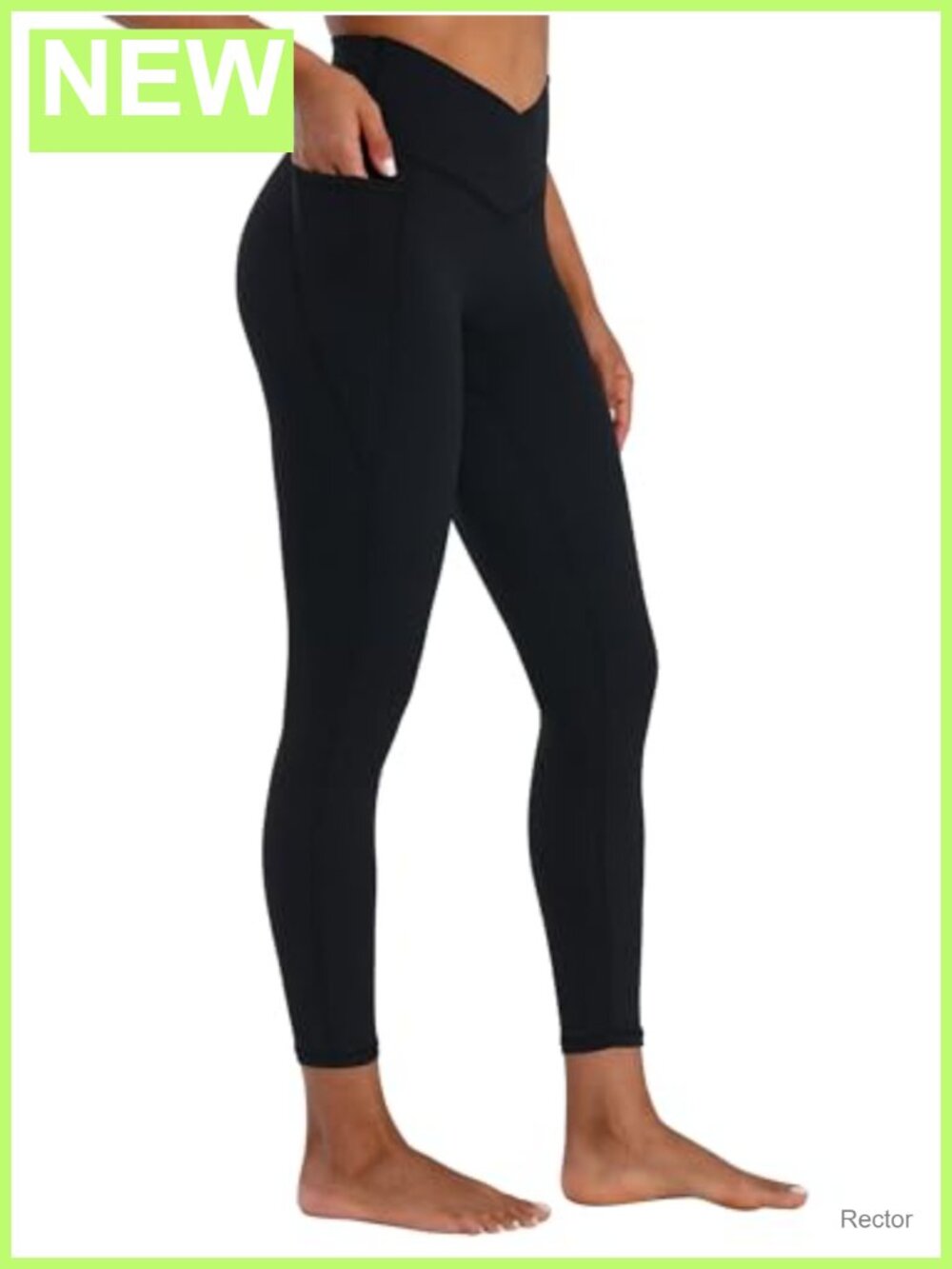 Sunzel Crossover Waist Workout Leggings with Pockets No Front Seam